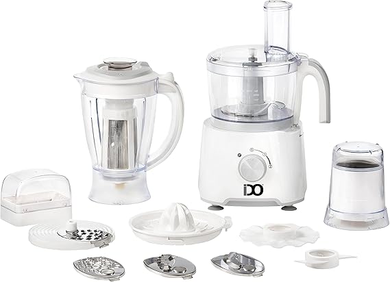 IDO Food Processor FP1000 WH   1000W   25 Functions   White   2 Years Warranty